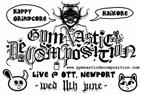 Gymnastic Decomposition playing live at OTT on 11th June at OTT, newport, south wales... www.gymnasticdecomposition.com